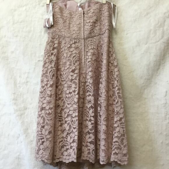 David's Bridal Strapless Lace Dress - Picture 9 of 15